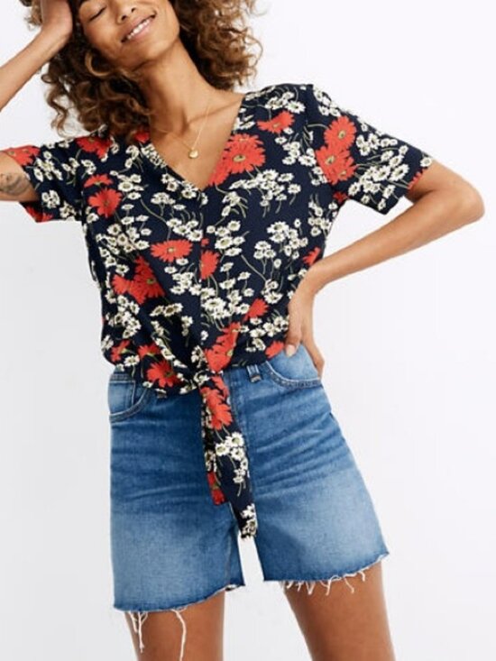 Madewell Pants - Madewell The Perfect Vintage Shorts Ullman Wash High Rise Denim Classic Blue 26